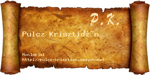 Pulcz Krisztián névjegykártya